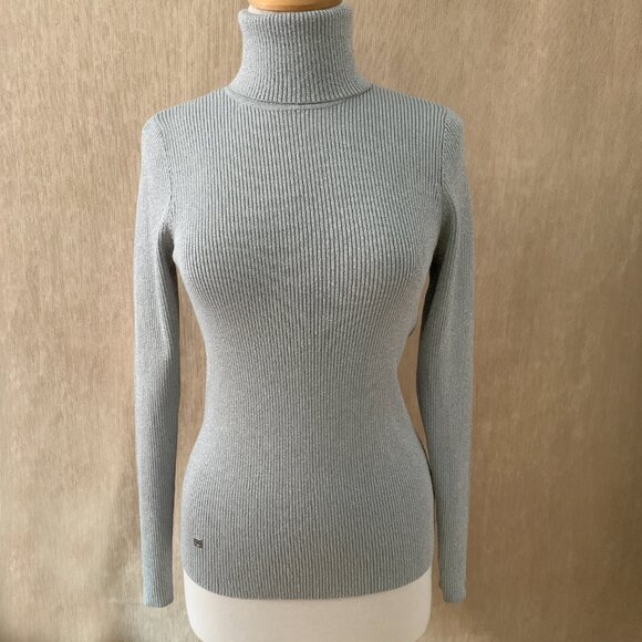 Lauren Ralph Lauren Shimmer Turtleneck & Scarf Set | Size Medium - Picture 3 of 13